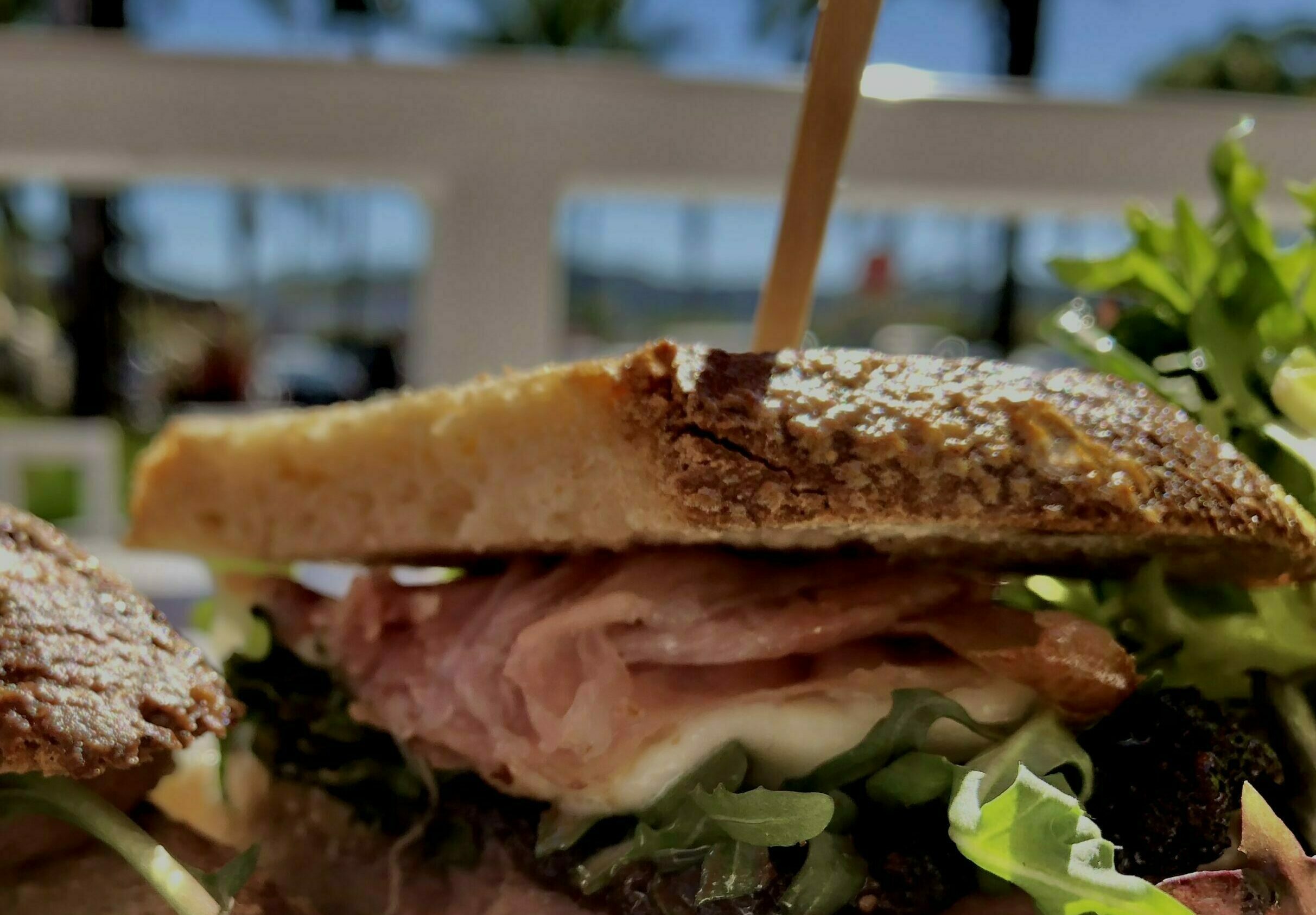 Gluten Free Prosciutto & Fig Sandwich in San Diego// Nectarine Grove Cafe