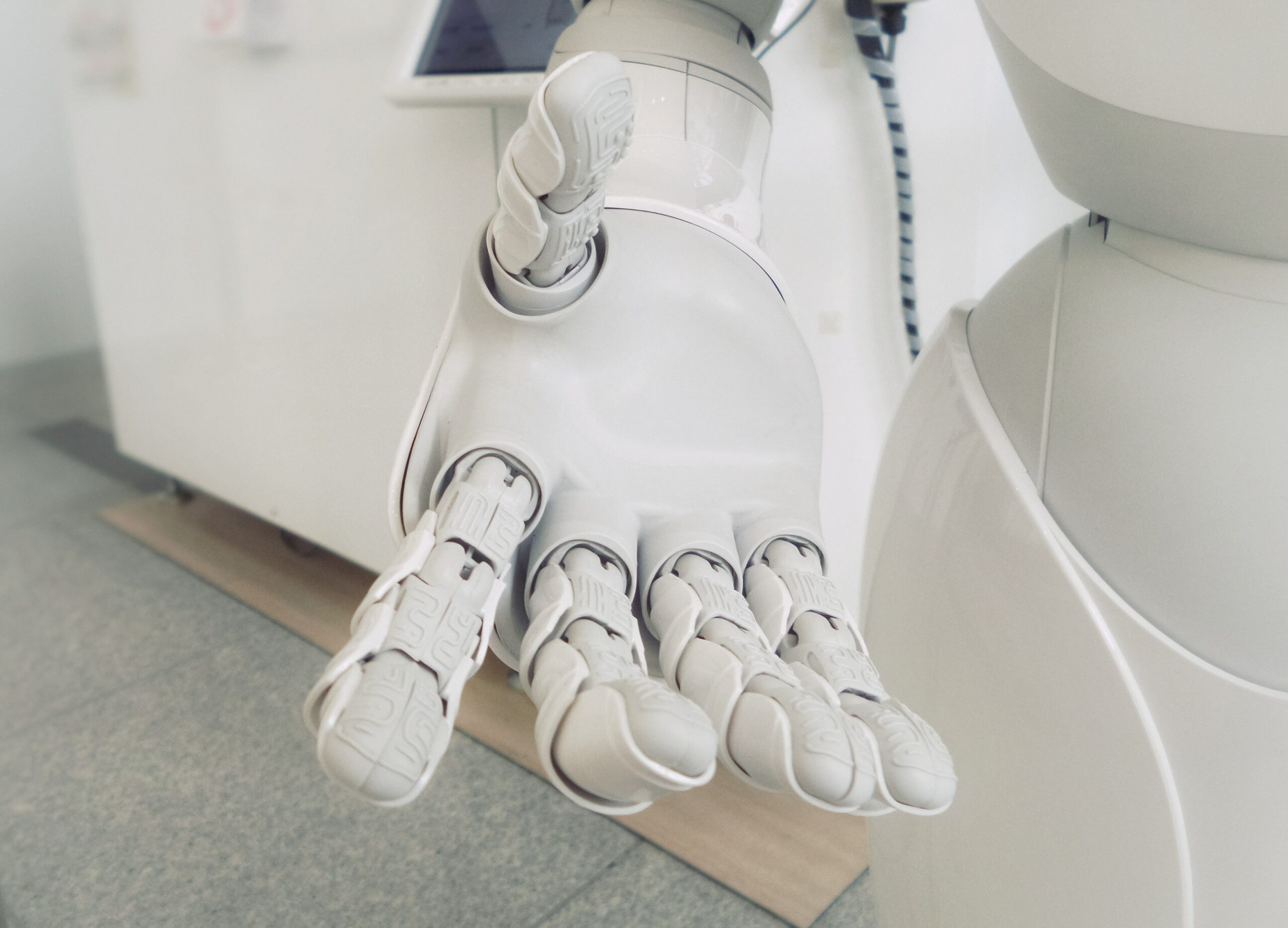 artificial intelligence robot reaching hand