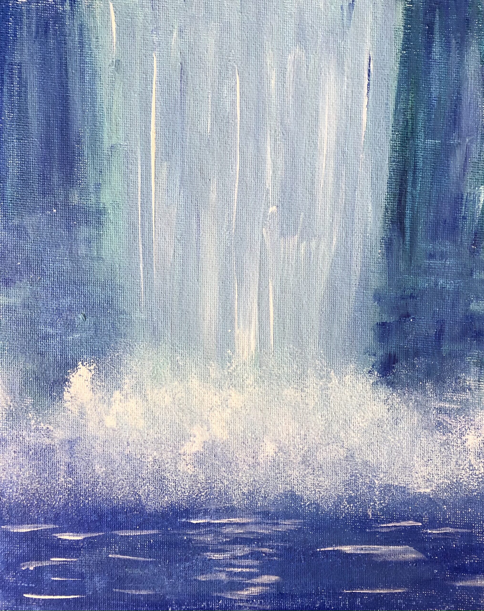 painted waterfall
