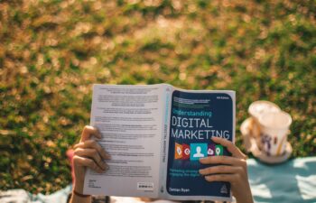 reading a digital marketing trend book