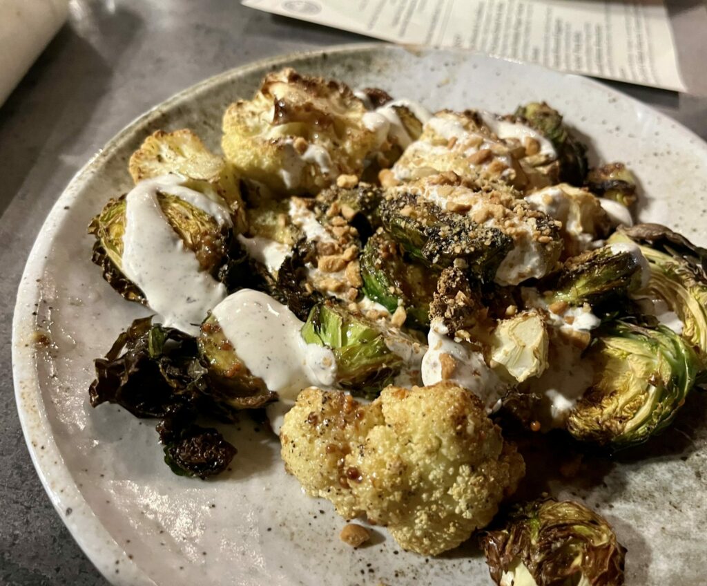 crispy brussel sprouts & cauliflower | goen dining + bar